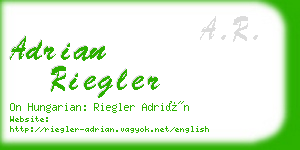 adrian riegler business card